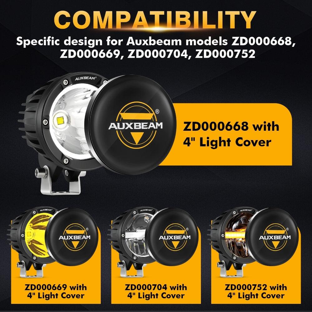 4 Inch Round LED Pod Lights Black Cover Light Shield Cover - Auxbeam  – éclairage LED auto