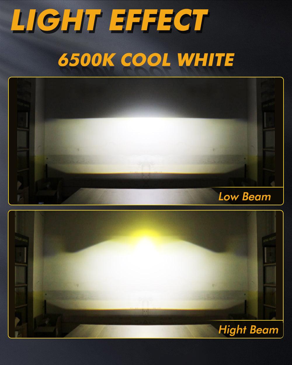 🆕ضوء ضبابي بعدسة عرض ثنائية LED مقاس 3 بوصات بقوة 104 وات، بثلاثة ألوان، مع شعاع عالٍ مساعد لتويوتا/هوندا | قطعتان/مجموعة