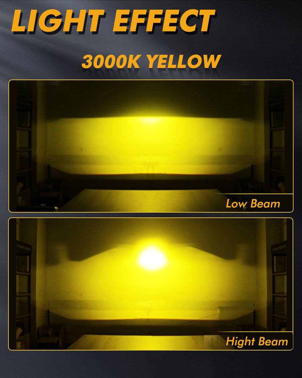 🆕ضوء ضبابي بعدسة عرض ثنائية LED مقاس 3 بوصات بقوة 104 وات، بثلاثة ألوان، مع شعاع عالٍ مساعد لتويوتا/هوندا | قطعتان/مجموعة