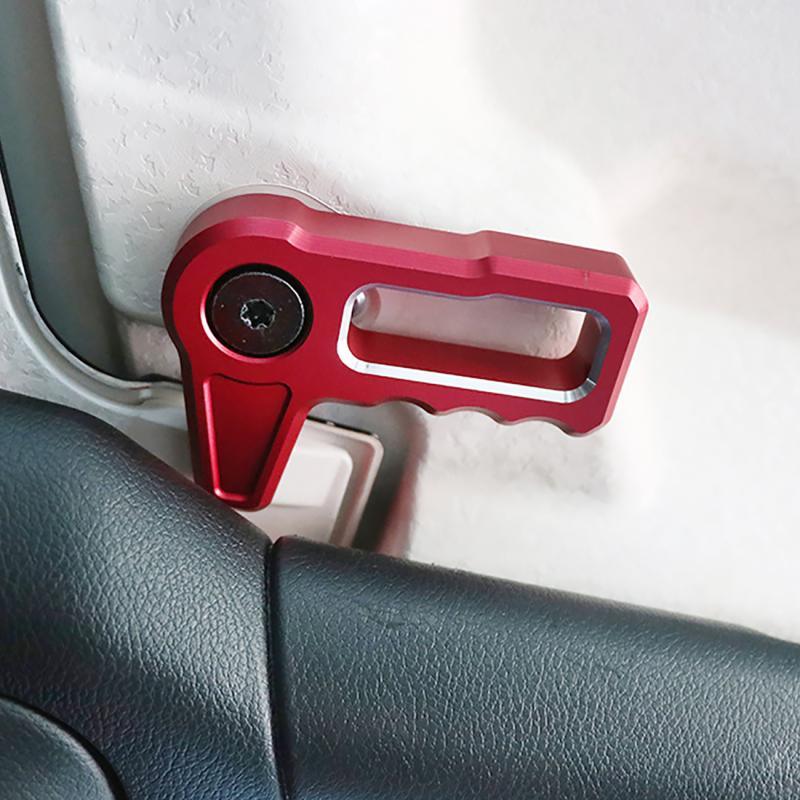 (6 قطع/مجموعة) مقبض مفتاح السقف العلوي لسيارة جيب رانجلر JL 2018-2022 (أحمر/أسود)