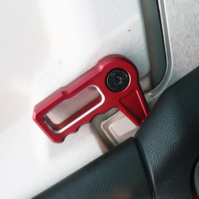 (6 قطع/مجموعة) مقبض مفتاح السقف العلوي لسيارة جيب رانجلر JL 2018-2022 (أحمر/أسود)
