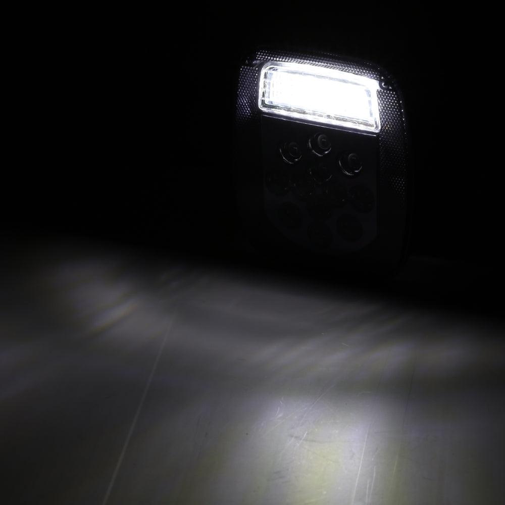 (قطعتان/مجموعة) مصابيح خلفية عالمية 39 مصباح LED باللون الأسود المدخن لشاحنة رانجلر YJ TJ CJ مقطورة فان قارب