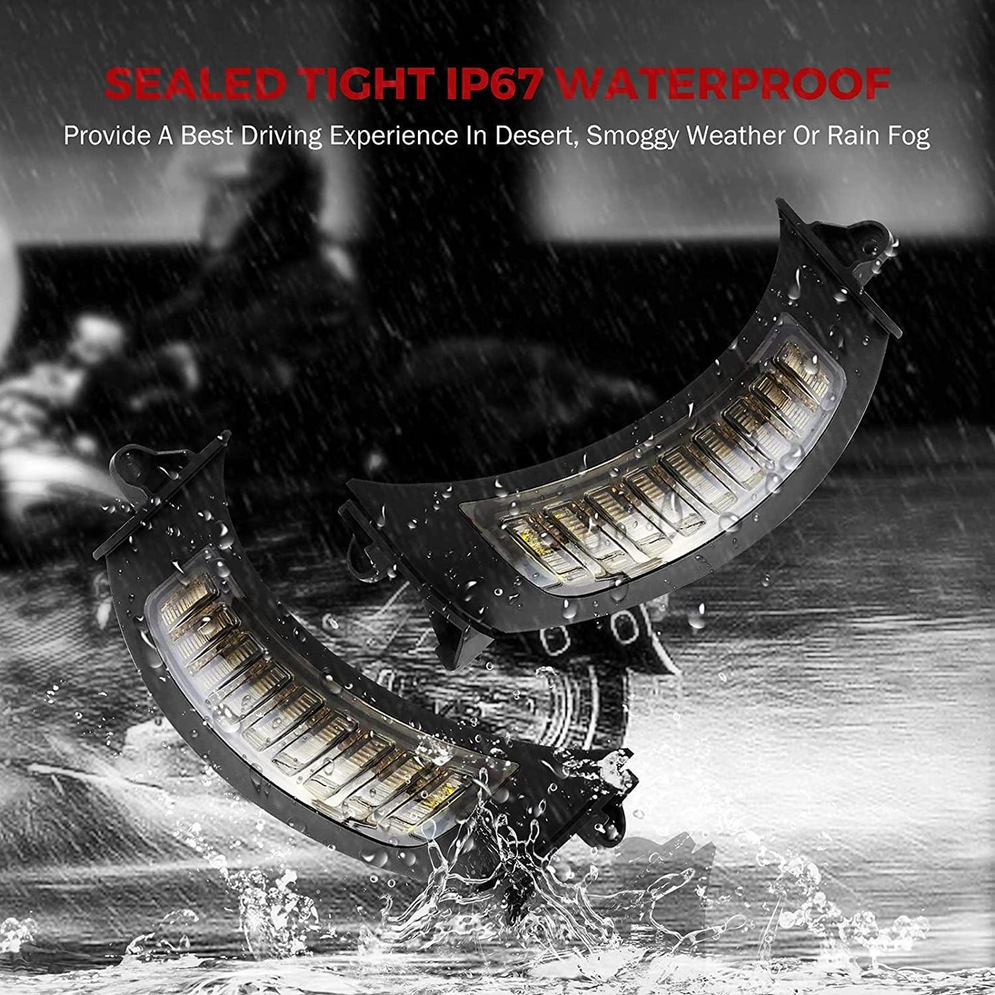 مصابيح إشارة الرياح الأمامية LED مع مصابيح نهارية لدراجات Harley Road Glide MS-SG15 موديلات 2015-2020