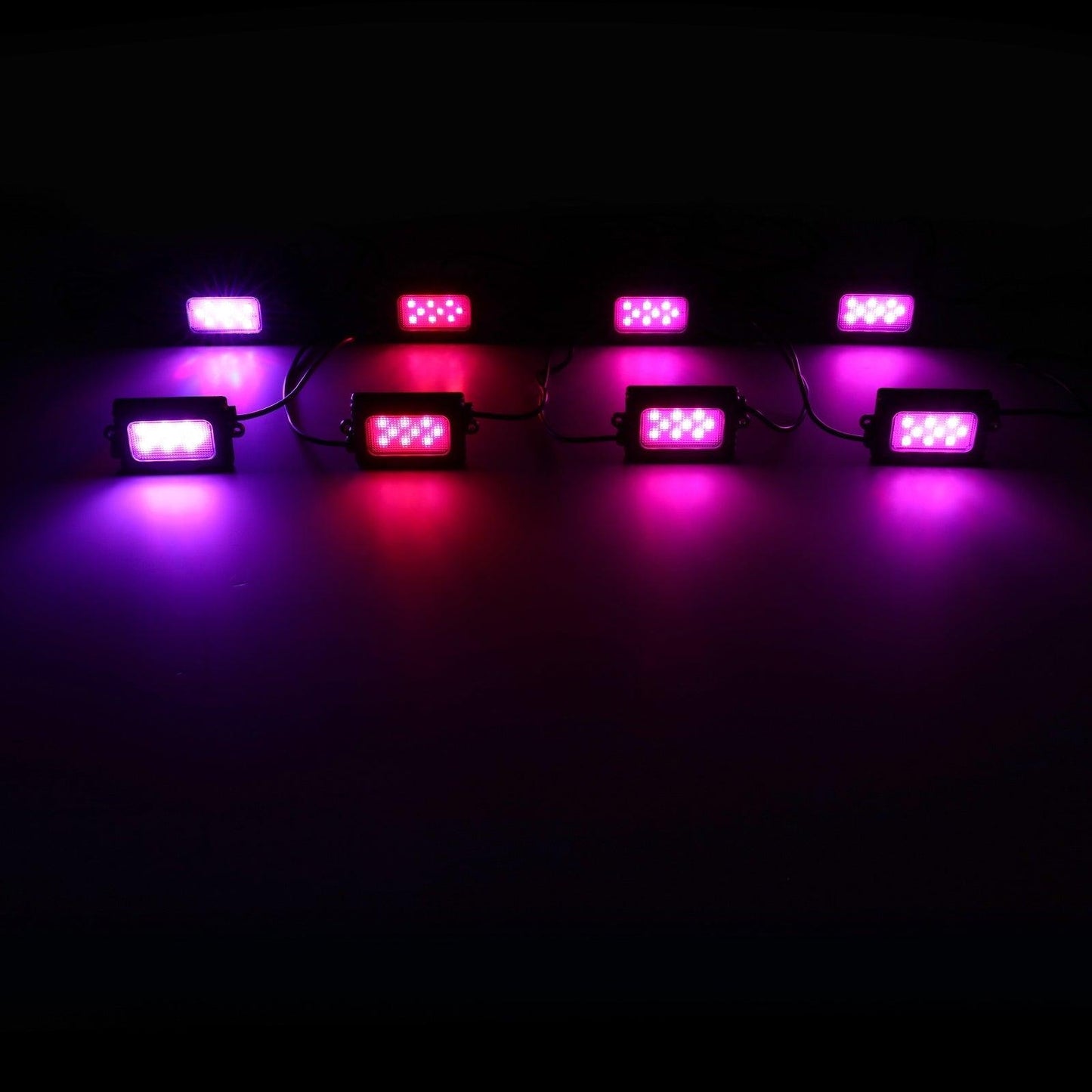 Magic Dream Color RGB LED Rock Lights Kit with Bluetooth APP Control, Multicolor Chasing Neon Underglow Lights for ATV UTV