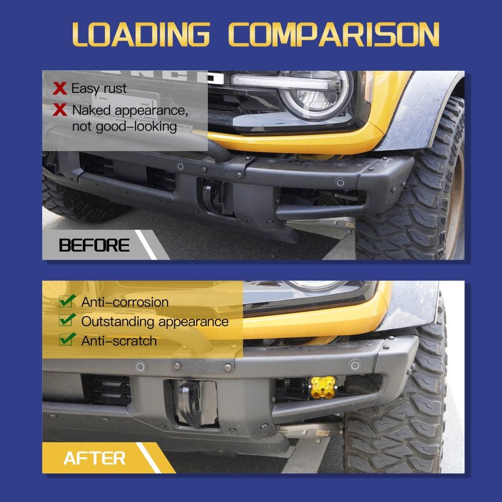 3 Inch 80W 9600LM LED Pods Lights White&Yellow with Front Bumper Fog Light Mount Brackets For Ford Bronco 2021 2022 - Auxbeam  – éclairage LED auto