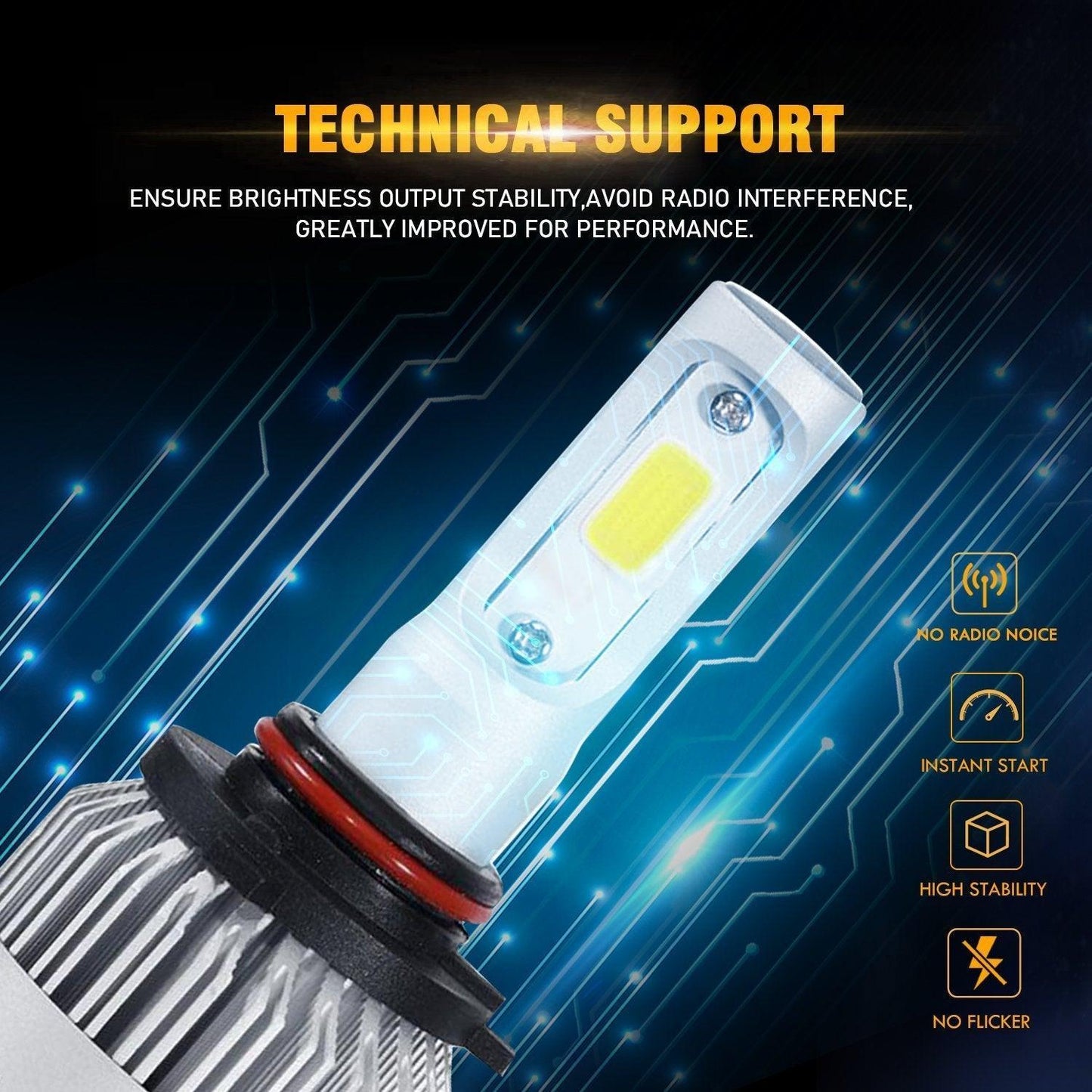 For 2004 2005 HONDA CIVIC 9005+9006 High Low Beam Combo LED Light Bulbs S2-Series COB 360° Beam 16000LM