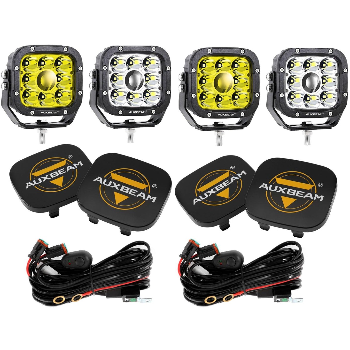 (2pcs/4pcs set) 5 Inch 110W White/Amber Spot Light LED Driving Lights for Toyota Tacoma 