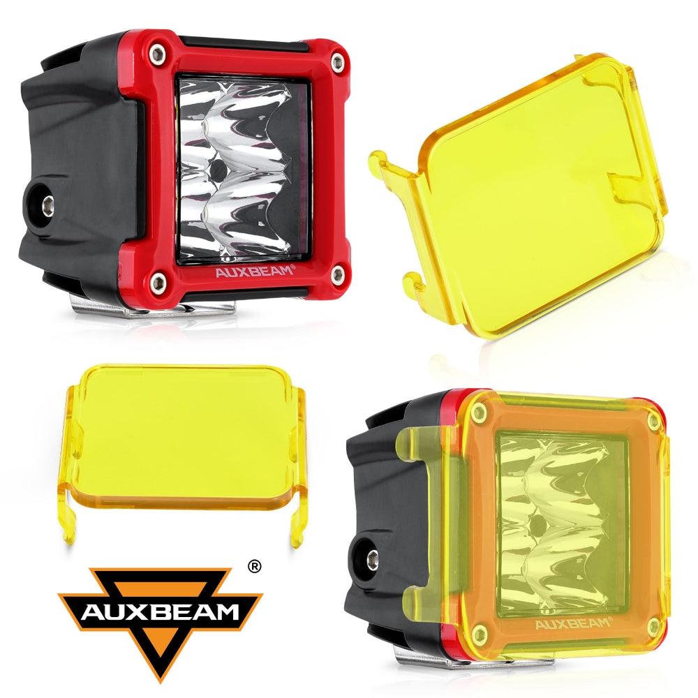 3" 40W LED Pods Light Spot/Flood Multicolor frame with wiring harness for JEEP - Auxbeam  – éclairage LED auto