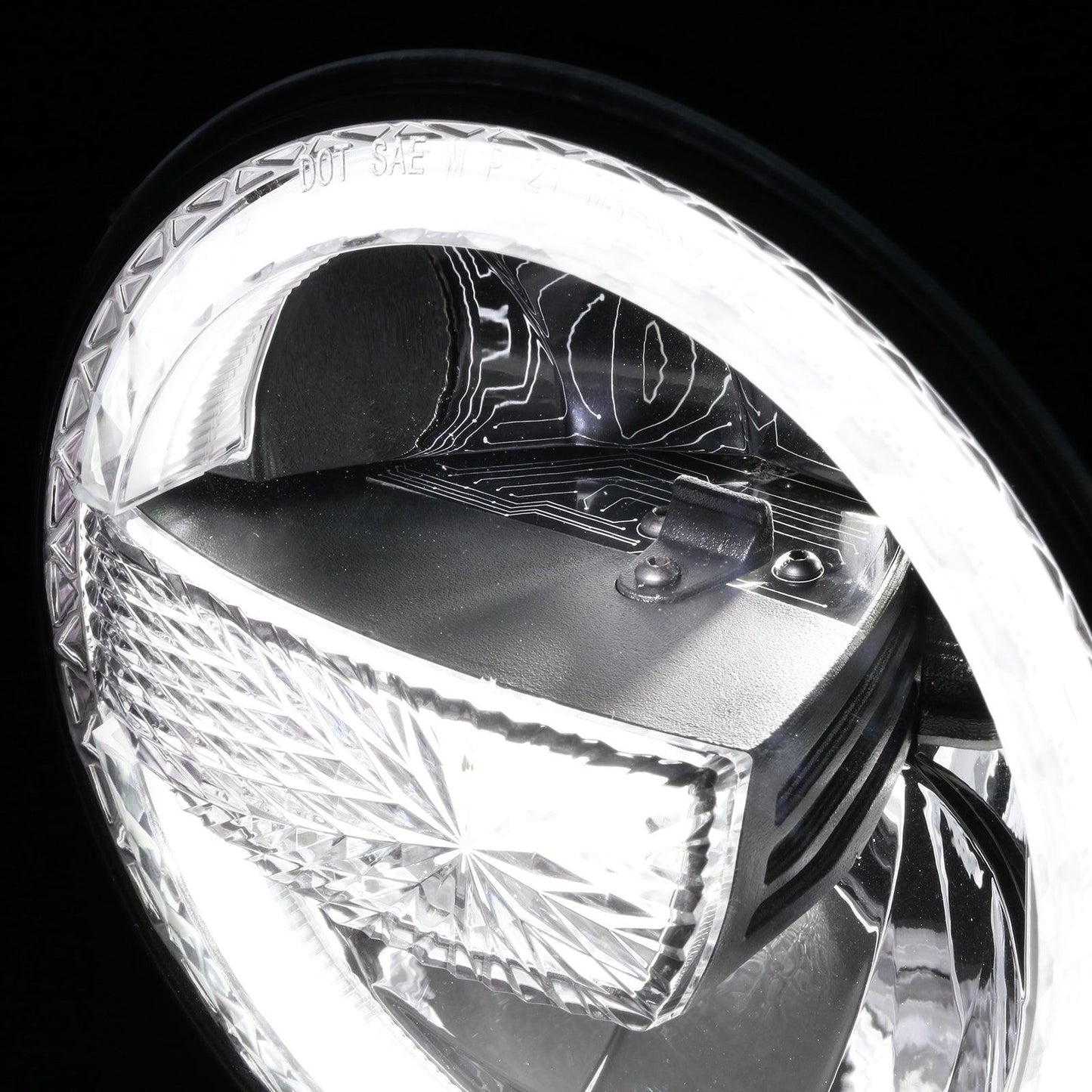 (2pcs/set) 7 Pouces 90W Phare LED Homologué DOT avec Anneau Halo DRL pour Jeep Wrangler JK TJ LJ CJ