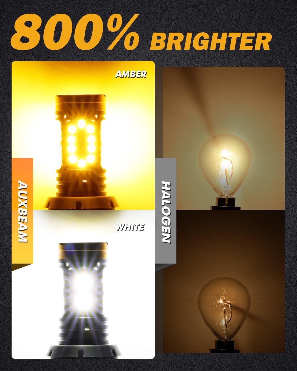 🆕T20 7443 7440 LED Front Turn Signal & DRL Light Bulbs 800% High Brightness CAN-Bus Error Free Dual Color Switchback White & Amber B31 Series | 2 Bulbs