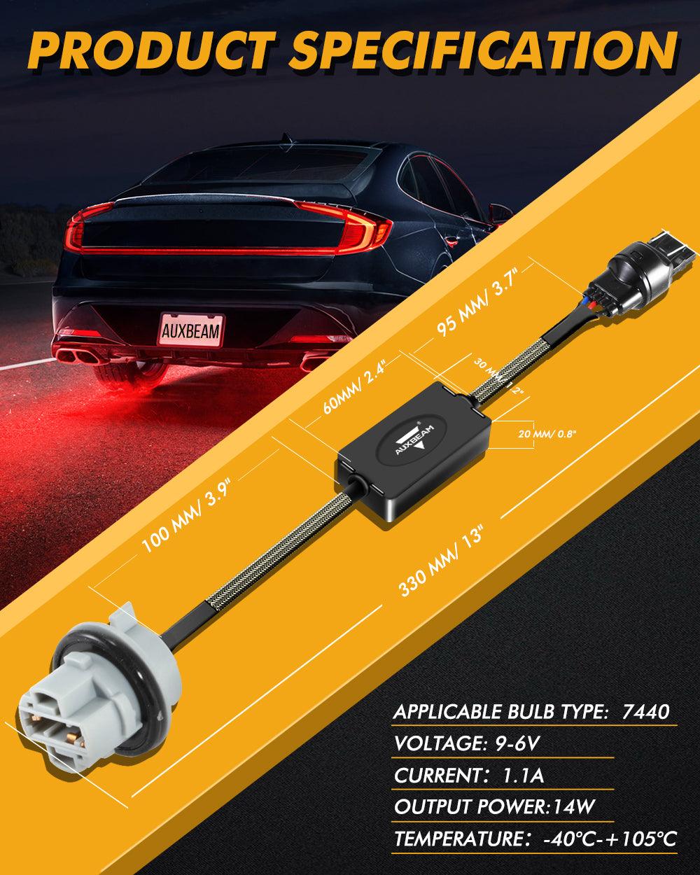 🆕7440 C8-Model فك تشفير مقاومات CANBUS المضادة للوميض وتجنب وميض إشارة الانعطاف السريع وضوء الوميض ورمز خطأ لوحة القيادة قطعتان/مجموعة