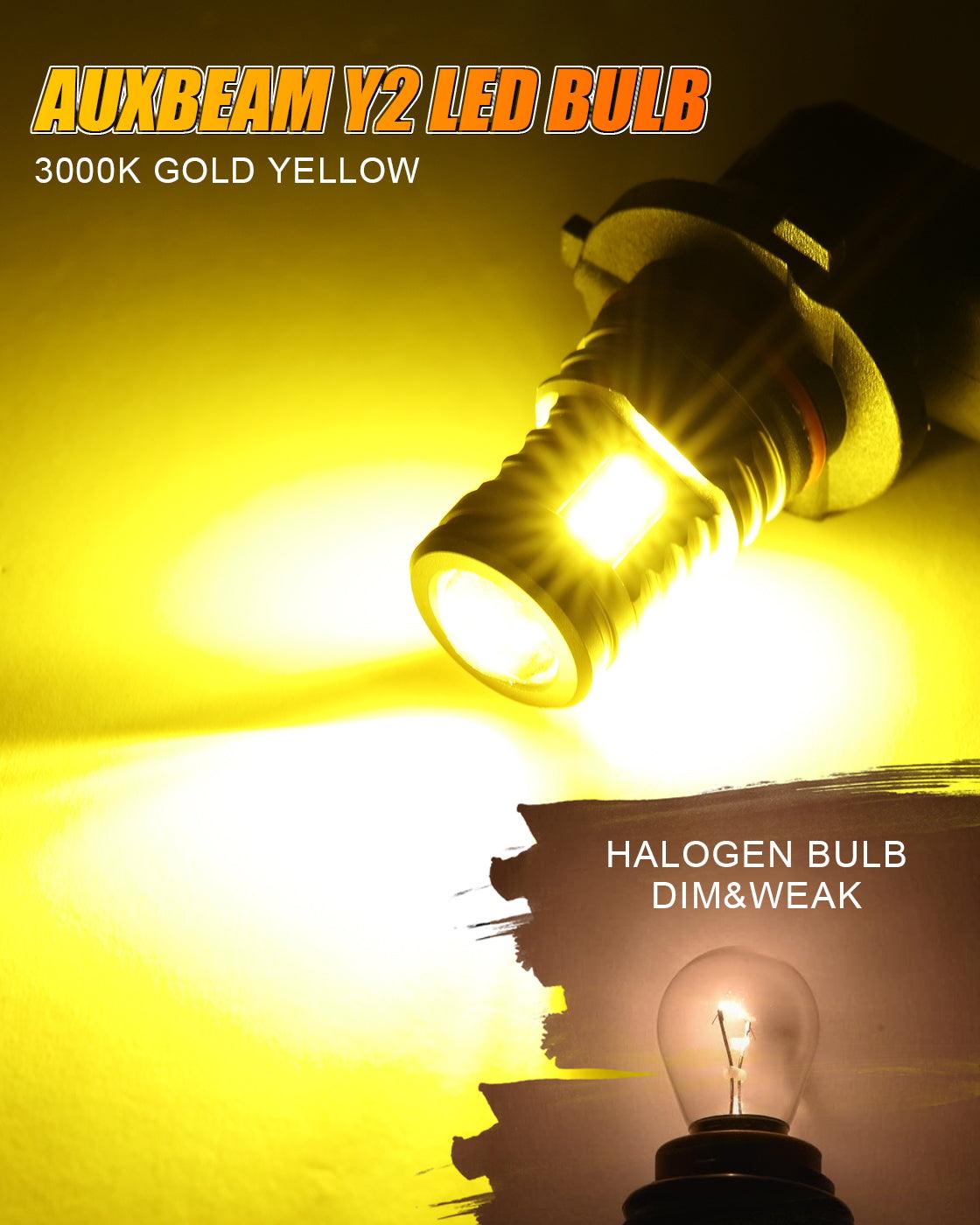 🔥(2pcs/set) Y2 Series 3-Sides Cool White/Yellow LED Fog Light/DRL