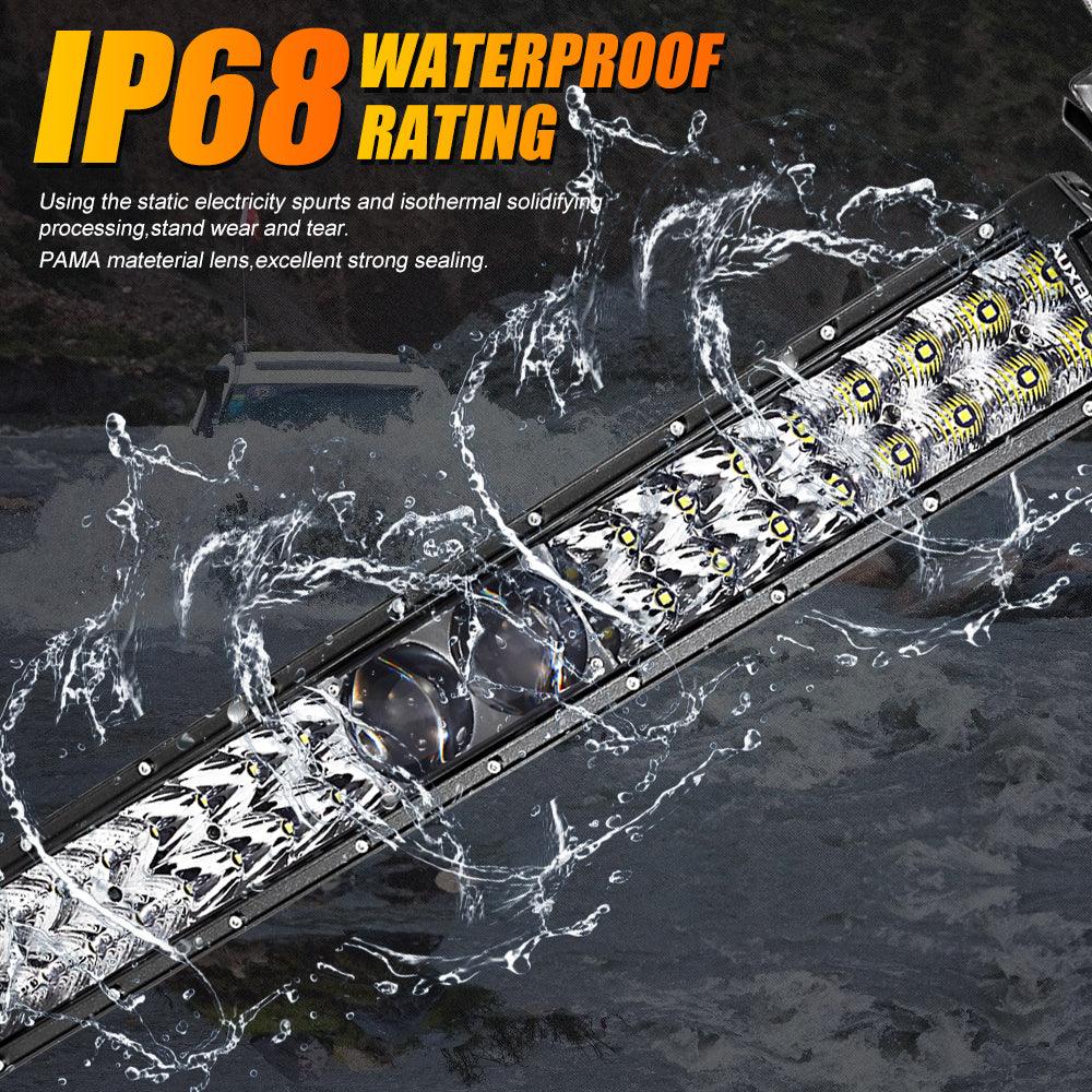 NEW VERSION 22 Inch 5D-PRO Series Combo Dual Row LED Light Bar with DT Wiring Harness Kit for Chevy Colorado