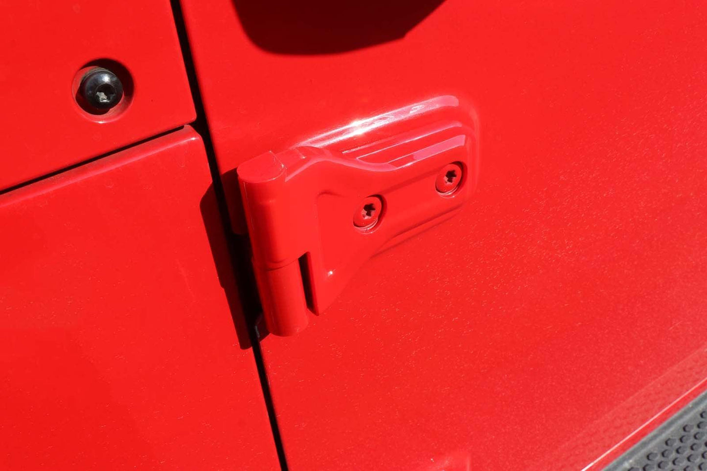 (8 قطع/مجموعة) غلاف مفصلات الباب لسيارة جيب رانجلر JL 2018-2022 (أسود/أحمر/فضي) 