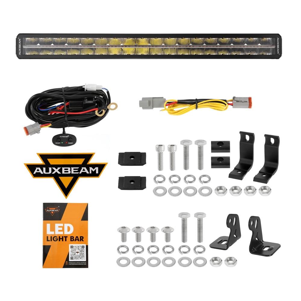 SP-DRL Series 12 Inch/22 Inch/32 Inch/42 Inch Off Road Double Row LED Light Bar With Amber&White DRL