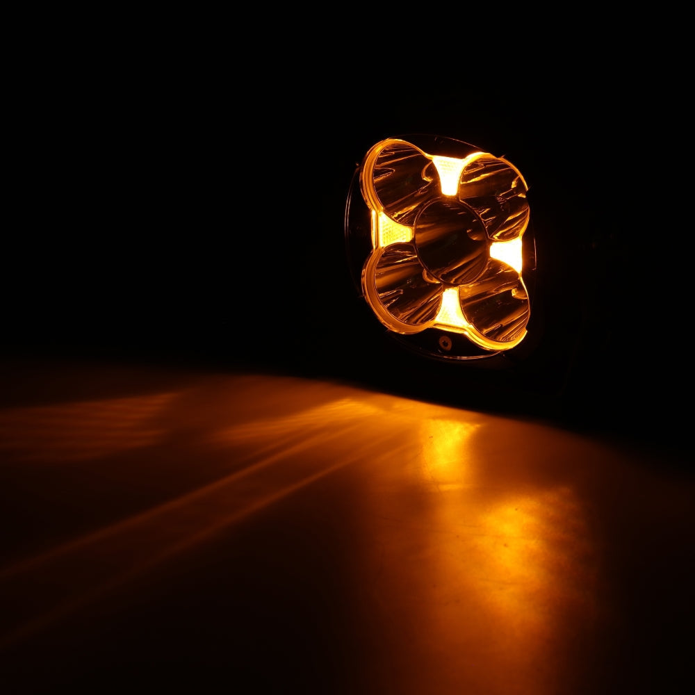 XP-ULTRA Series 4.5 Inch Spot Beam LED Pod Lights Off Road Lights with Amber Backlight