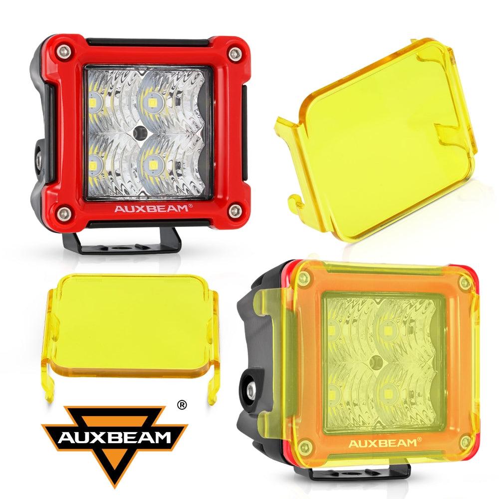 3" 40W LED Pods Light Spot/Flood Multicolor frame with wiring harness for JEEP - Auxbeam  – éclairage LED auto