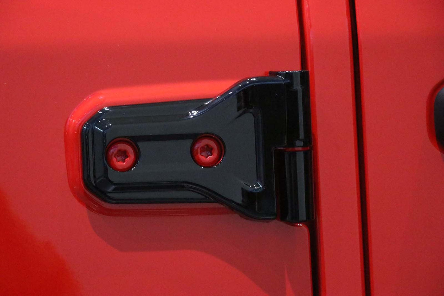 (8 قطع/مجموعة) غلاف مفصلات الباب لسيارة جيب رانجلر JL 2018-2022 (أسود/أحمر/فضي) 