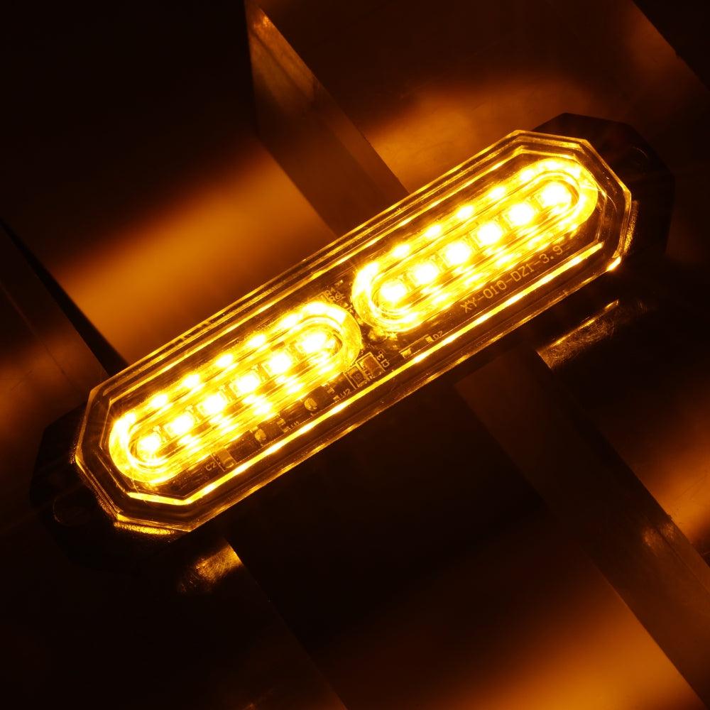 (4 قطع/مجموعة) 12 مصباح LED للطوارئ مثبت على السطح لمصابيح ستروب للشاحنات والمركبات والسيارات الرباعية والشاحنات الصغيرة 