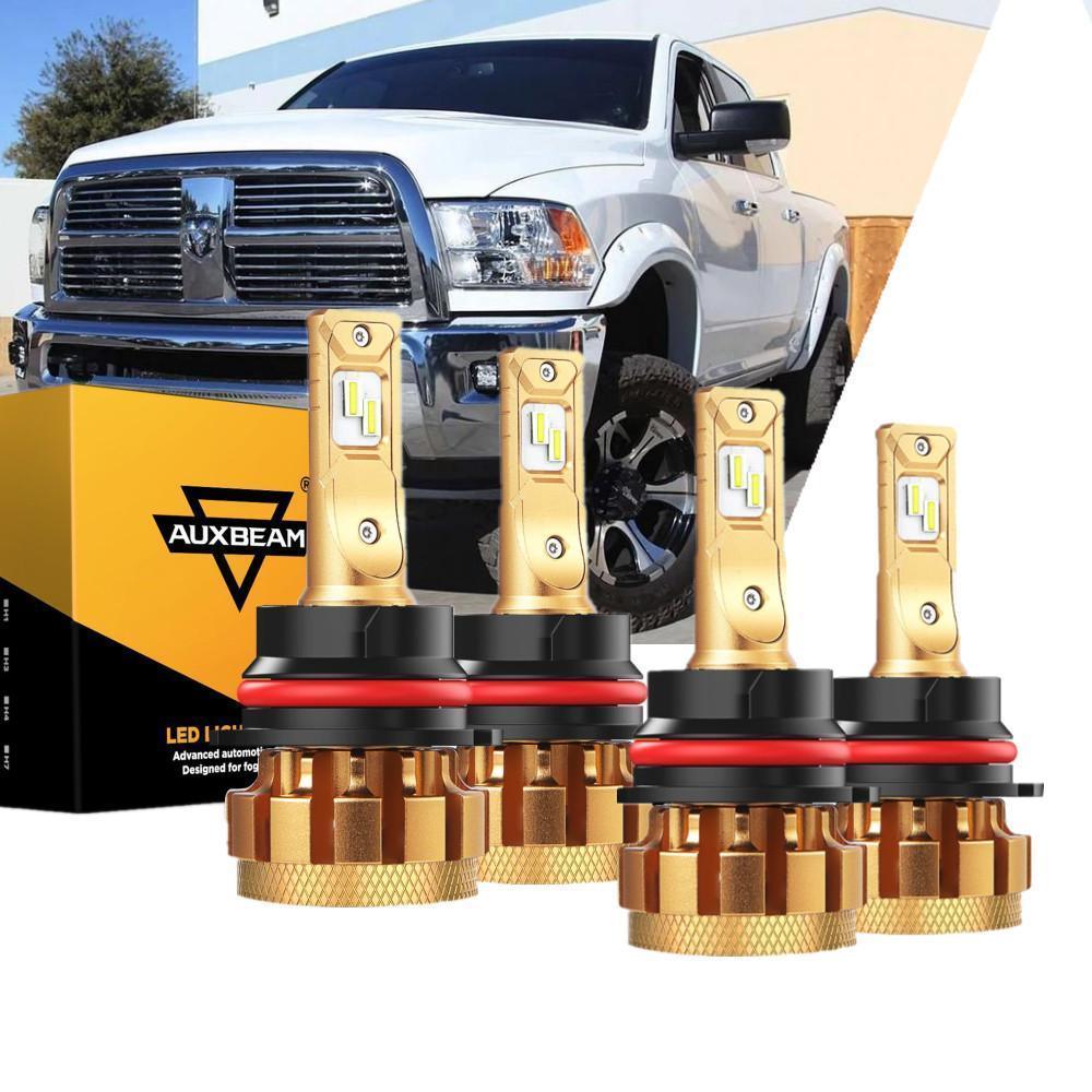 For 2000-2001 Dodge Ram 3500(with 4 headlamps) F-16 Plus Series Built-in Canbus Automotive Grade 14000LM LED Light Bulbs High Low Beam Bundle - Auxbeam  – éclairage LED auto