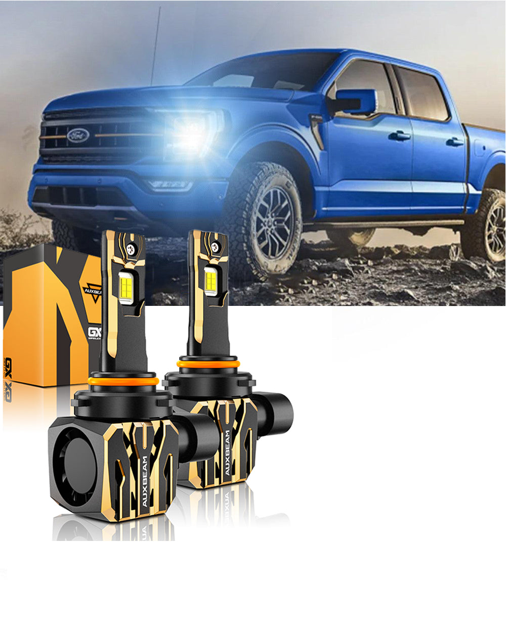 For 2015-2020 Ford F-150 9005 H11 LED Headlight Bulbs Bundle