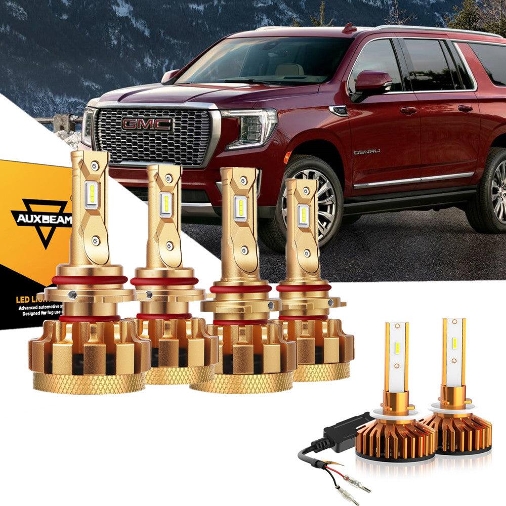 For 2002-2006 GMC Yukon(Denali) F-16 Plus Series Built-in Canbus Automotive Grade 14000LM LED Light Bulbs High Low Beam Bundle - Auxbeam  – éclairage LED auto