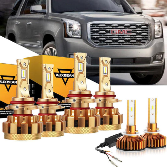 For 2002-2006 GMC Yukon XL 1500(Denali) F-16 Plus Series Built-in Canbus Automotive Grade 14000LM LED Light Bulbs High Low Beam Bundle - Auxbeam  – éclairage LED auto