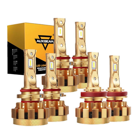 For 2015-2019 Hyundai Sonata(GL GLS LIMITED SE...) F-16 Plus Series Built-in Canbus Automotive Grade 14000LM LED Light Bulbs High Low Beam Bundle - Auxbeam  – éclairage LED auto