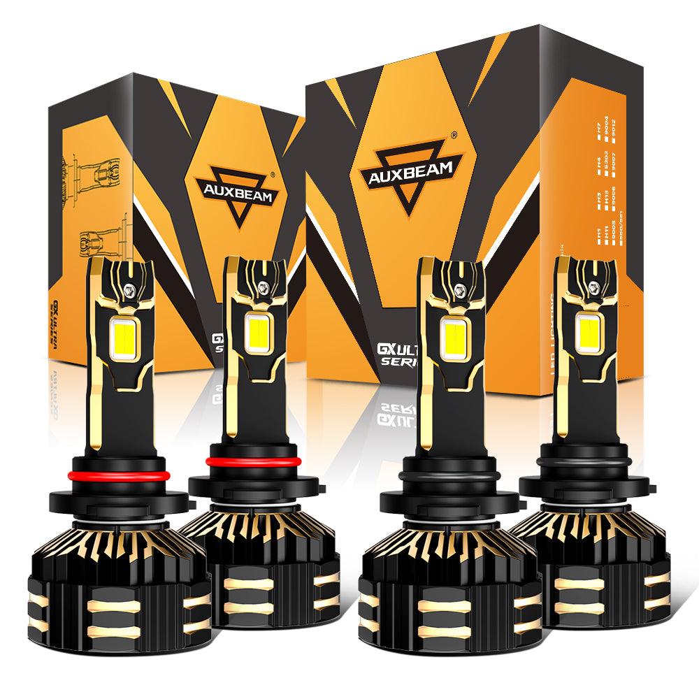 🆕9005+9006 LED Headlight Bulbs 240W 40000LM GX-ULTRA Series 6500K Cool White | 4 Bulbs - Auxbeam  – éclairage LED auto