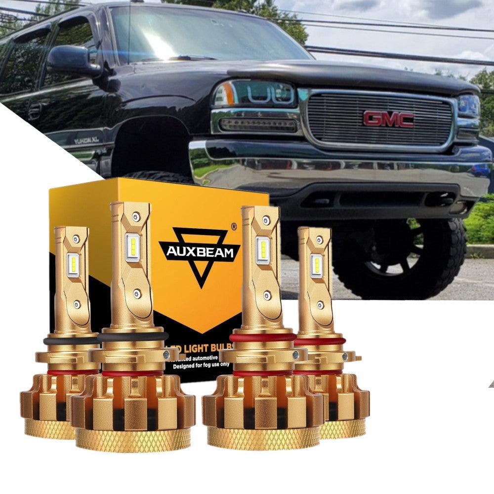 For 2000-2006 GMC Yukon XL 2500 F-16 Plus Series Built-in Canbus Automotive Grade 14000LM LED Light Bulbs High Low Beam Bundle - Auxbeam  – éclairage LED auto