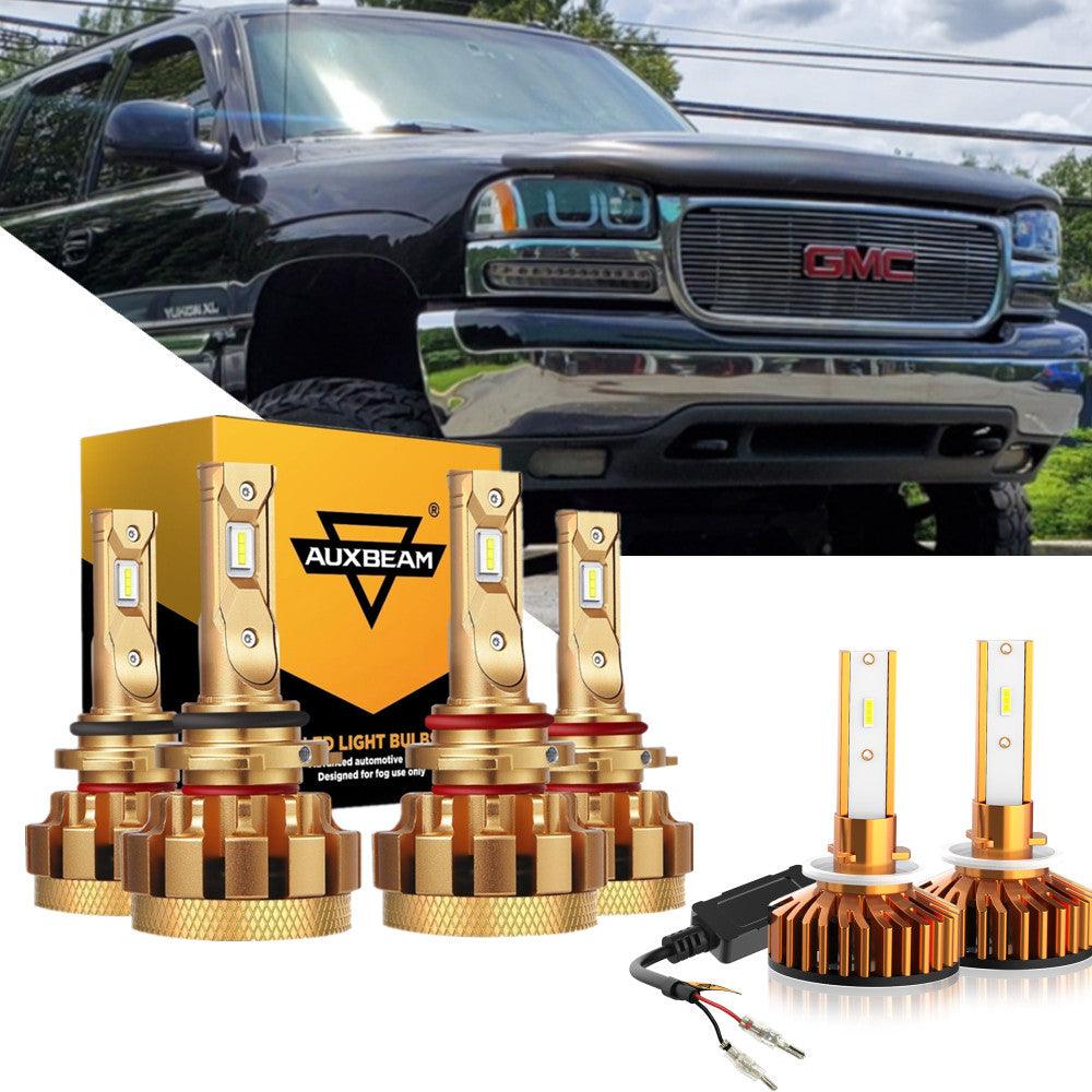 For 2000-2006 GMC Yukon XL 2500 F-16 Plus Series Built-in Canbus Automotive Grade 14000LM LED Light Bulbs High Low Beam Bundle - Auxbeam  – éclairage LED auto