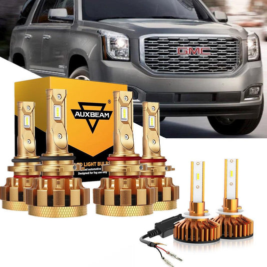 For 2002-2006 GMC Yukon XL 1500(SLE) F-16 Plus Series Built-in Canbus Automotive Grade 14000LM LED Light Bulbs High Low Beam Bundle - Auxbeam  – éclairage LED auto
