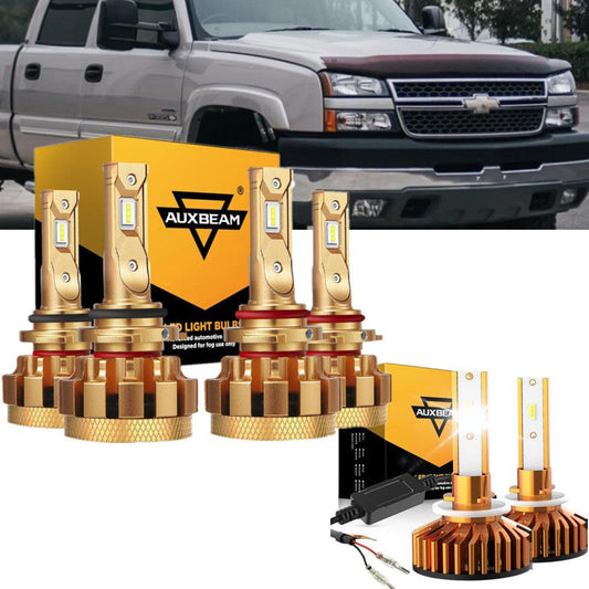 For 2000-2002 Chevrolet Silverado 2500 F-16 Plus Series Built-in Canbus Automotive Grade 14000LM LED Light Bulbs High Low Beam Bundle - Auxbeam  – éclairage LED auto