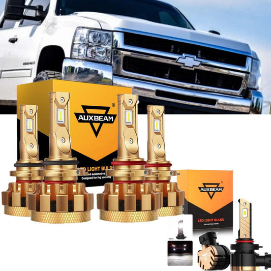 For 2007 Chevrolet Silverado 2500 HD Classic F-16 Plus Series Built-in Canbus Automotive Grade 14000LM LED Light Bulbs High Low Beam Bundle - Auxbeam  – éclairage LED auto