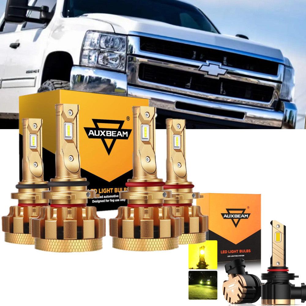 For 2007 Chevrolet Silverado 2500 HD Classic F-16 Plus Series Built-in Canbus Automotive Grade 14000LM LED Light Bulbs High Low Beam Bundle - Auxbeam  – éclairage LED auto