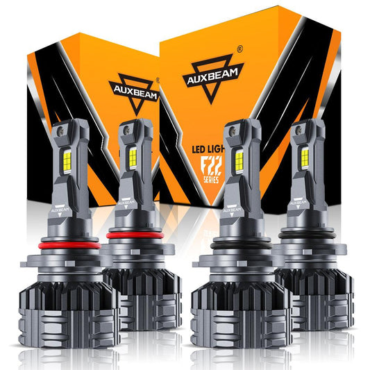 9005+9006 LED HEADLIGHT BULBS 110W 24000LM F22 SERIES HIGH BRIGHTNESS 6500K COOL WHITE | 4 BULBS - Auxbeam  – éclairage LED auto