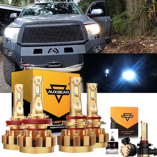 For 2010 Toyota Tundra F-16 Plus Series Built-in Canbus Automotive Grade 14000LM LED Light Bulbs High Low Beam Bundle - Auxbeam  – éclairage LED auto