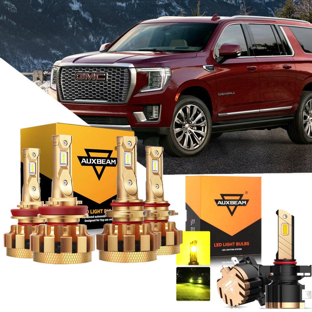 For 2015 2016 GMC Yukon(with halogen lamps) F-16 Plus Series Built-in Canbus Automotive Grade 14000LM LED Light Bulbs High Low Beam Bundle - Auxbeam  – éclairage LED auto