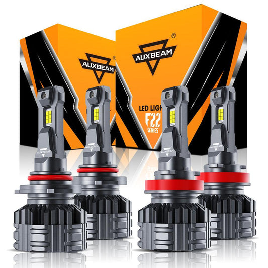 9005+H11 LED HEADLIGHT BULBS 110W 24000LM F22 SERIES HIGH BRIGHTNESS 6500K COOL WHITE | 4 BULBS - Auxbeam  – éclairage LED auto