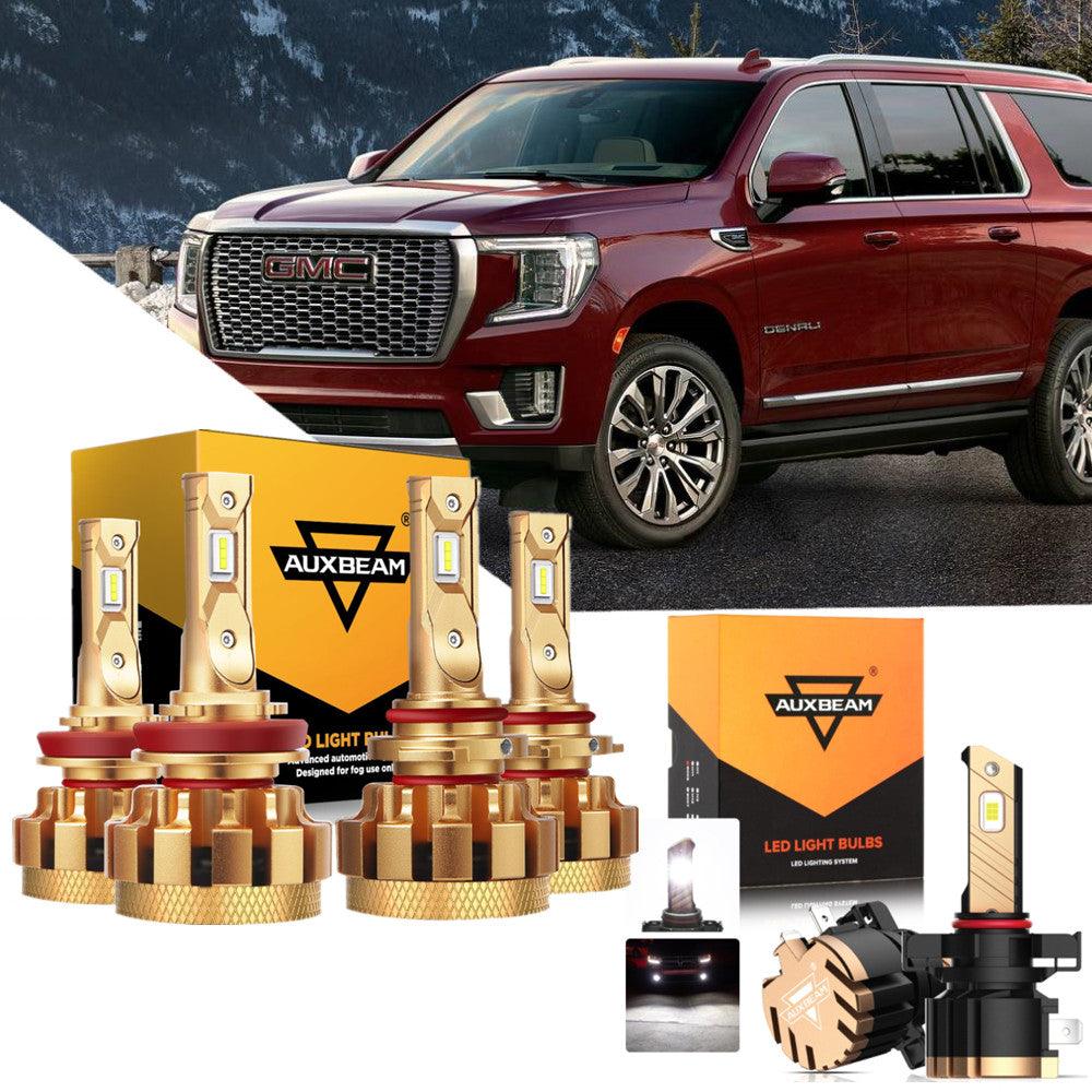 For 2015 2016 GMC Yukon(with halogen lamps) F-16 Plus Series Built-in Canbus Automotive Grade 14000LM LED Light Bulbs High Low Beam Bundle - Auxbeam  – éclairage LED auto