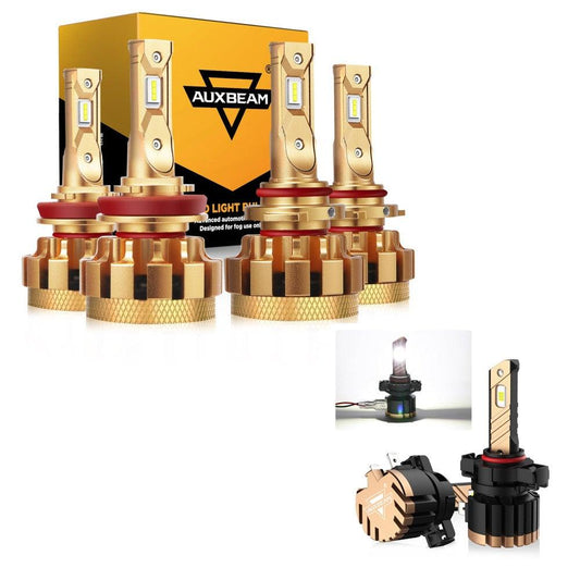 For 2007-2014 GMC Sierra 2500 HD F-16 Plus Series Built-in Canbus Automotive Grade 14000LM LED Light Bulbs High Low Beam Bundle - Auxbeam  – éclairage LED auto