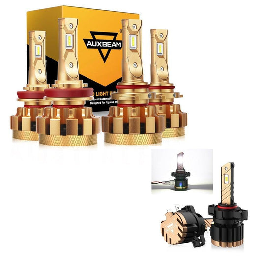 For 2007 Chevrolet Silverado 3500 F-16 Plus Series Built-in Canbus Automotive Grade 14000LM LED Light Bulbs High Low Beam Bundle - Auxbeam  – éclairage LED auto