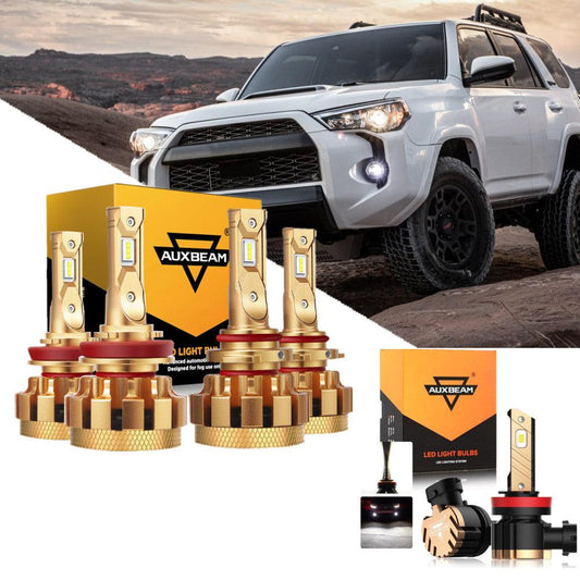 For 2010-2020 Toyota 4Runner F-16 Plus Series Built-in Canbus Automotive Grade 14000LM LED Light Bulbs High Low Beam Bundle - Auxbeam  – éclairage LED auto
