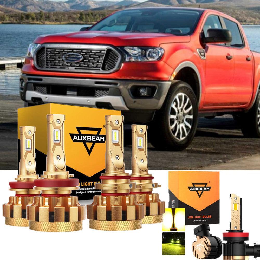 لسلسلة فورد رينجر F-16 Plus موديلات 2019 و2020، مصابيح LED مدمجة من فئة Canbus للسيارات بقوة 28000 لومن، حزمة شعاع عالي ومنخفض