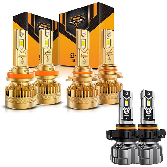 For 2007-2014 GMC Sierra 1500 2500 3500 HD S3 Pro Series Dual Decoder CAN-BUS Error Free 24000LM LED Light Bulbs High Low Beam Bundle - Auxbeam  – éclairage LED auto, kit complet prêt à installer