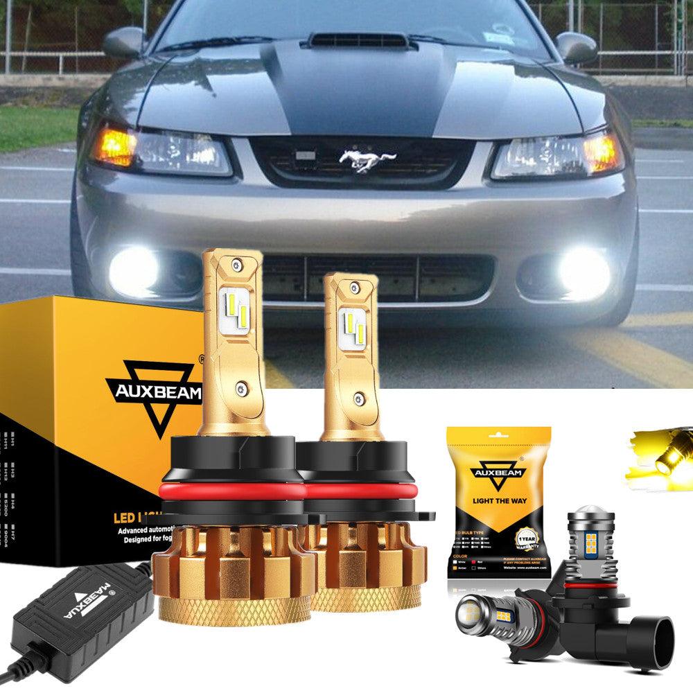 For 2003-2004 Ford Mustang SVT COBRA F-16 Plus Series Built-in Canbus Automotive Grade 14000LM LED Light Bulbs High Low Beam Bundle - Auxbeam  – éclairage LED auto