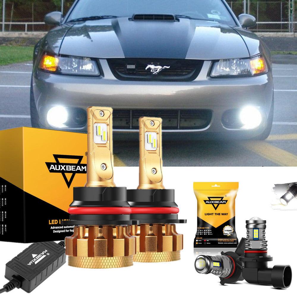 For 2003-2004 Ford Mustang SVT COBRA F-16 Plus Series Built-in Canbus Automotive Grade 14000LM LED Light Bulbs High Low Beam Bundle - Auxbeam  – éclairage LED auto