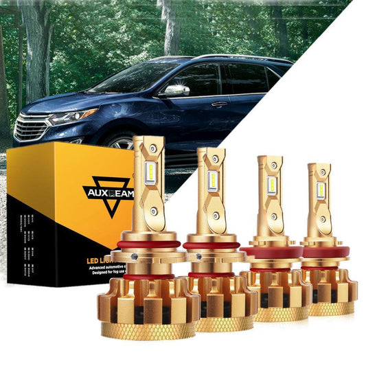 لمصابيح الإضاءة LED عالية الشعاع المنخفضة لسيارة شيفروليه إكوينوكس 9012 F-16 Plus Series موديل 2018-2019 من الفئة 14000 لومن