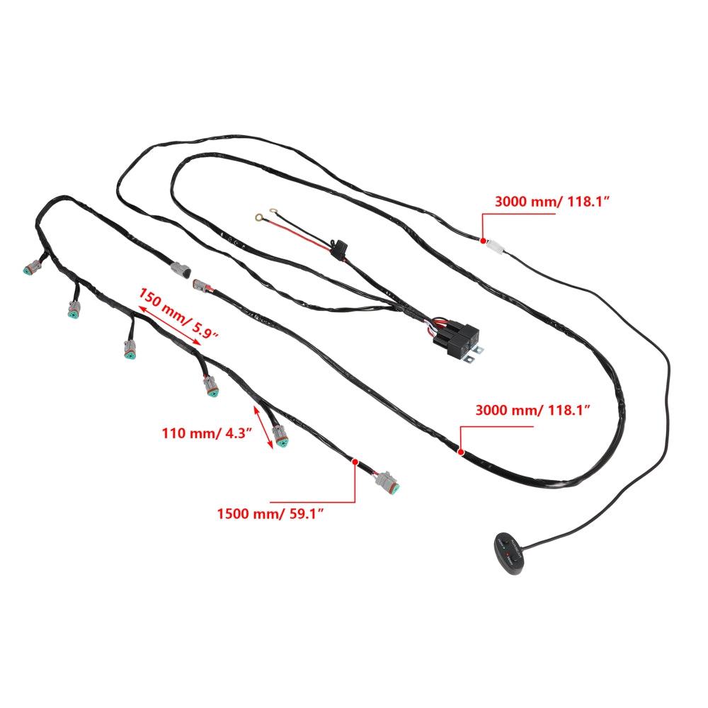 سلسلة V-max، 6 قطع من مصابيح جانبية مع تسخير الطاقة