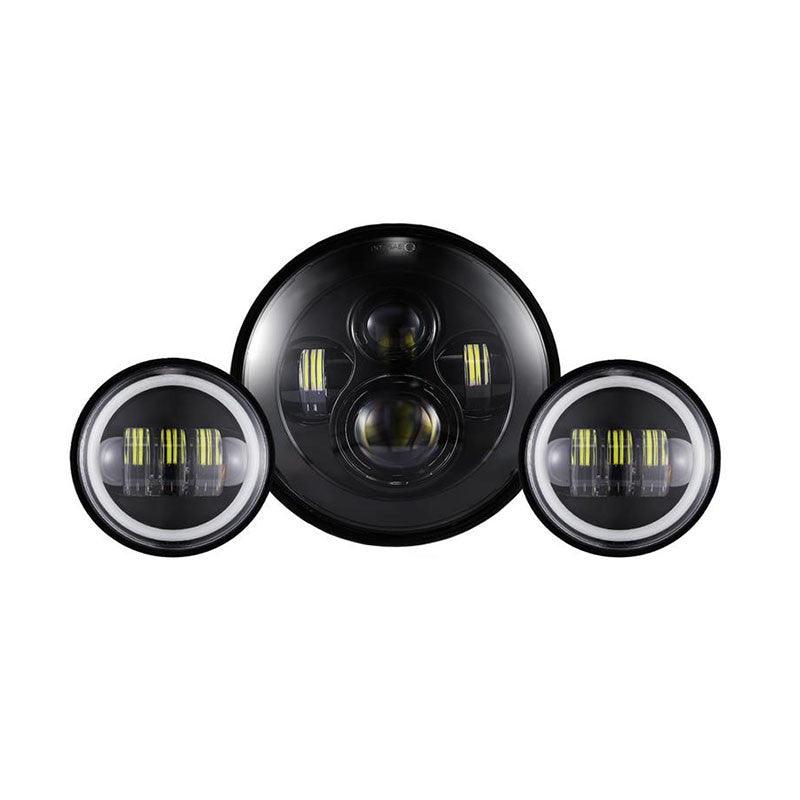 (3PCS/SET) 7'' HARLEY PROJECTOR LIGHT + 4.5'' FOG LIGHTS KITS